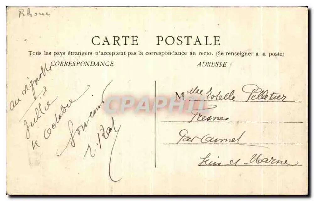 Vauxrenard — Sadzie — Lemonon-Ducote wyd. Mâcon - Rewers