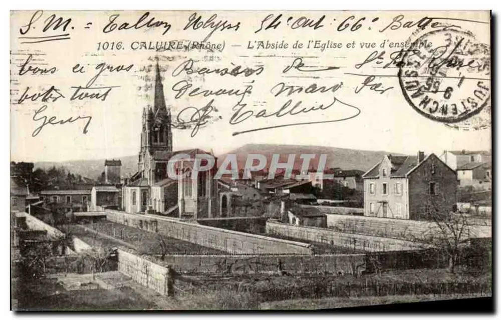 Caluire (Rhône) — Die Apse der Kirche und Gesamtansicht — S.M. Verlag - Vorderseite