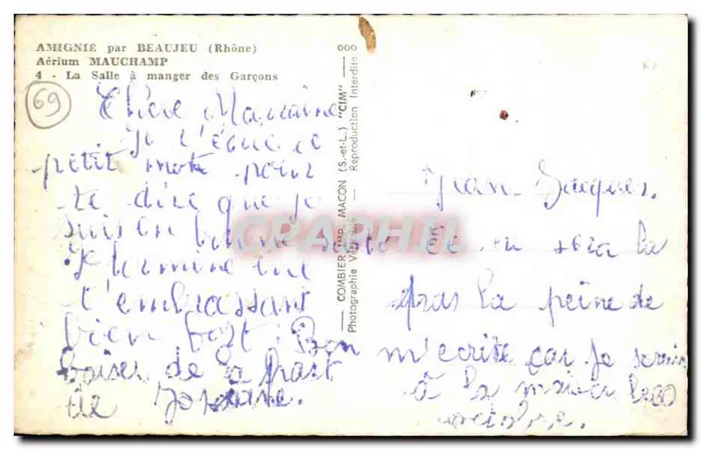 Esszimmer der Jungen — Aérium Mauchamp — Beaujeu (Rhône) - Rückseite
