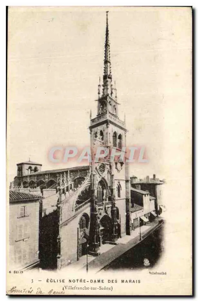 Kirche Notre-Dame des Marais — Villefranche-sur-Saône — G. Belin, n°3 - Vorderseite