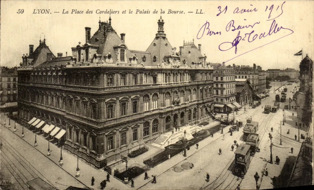 LYON — Ansicht der Place des Cordeliers und des Palais de la Bourse — LL. n°59 - Vorderseite