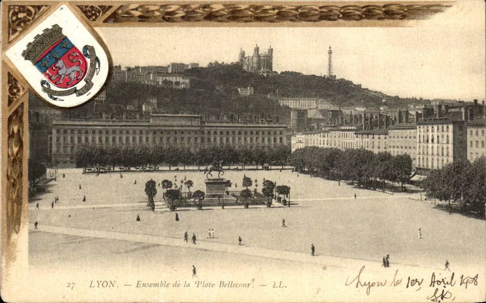 LYON — Conjunto da Praça Bellecour — L.L. - Frente