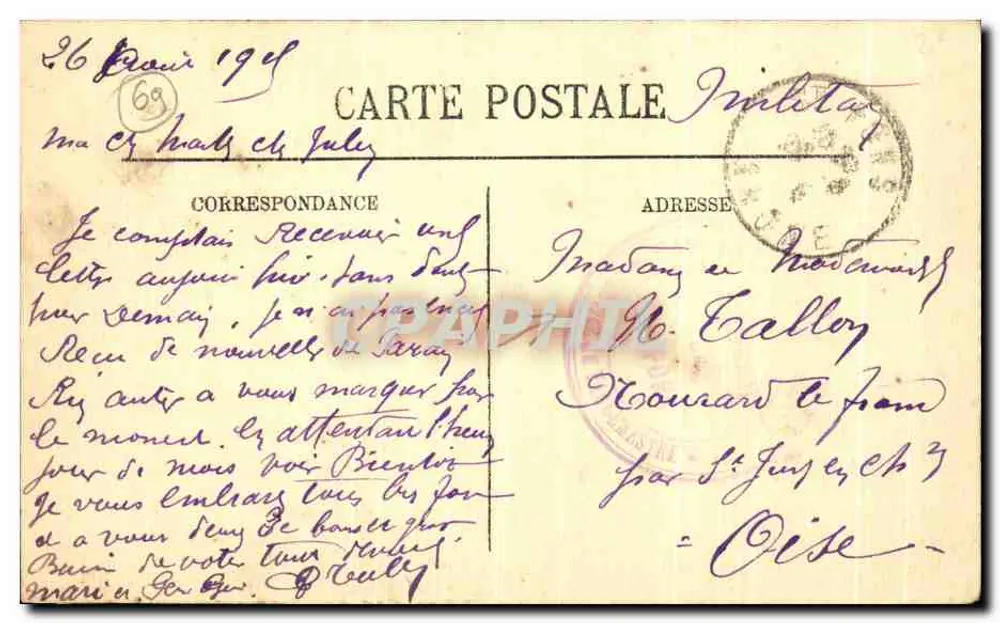 Lyon — O Palácio de Justiça e Fourvière — LL. n° 445 - Verso