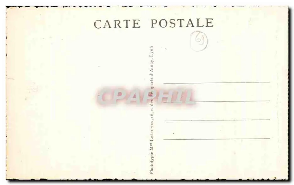 Bellecour-Platz und Fourvière-Hügel — Lyon — Künstlerische Lyon, Nr. 108 - Rückseite