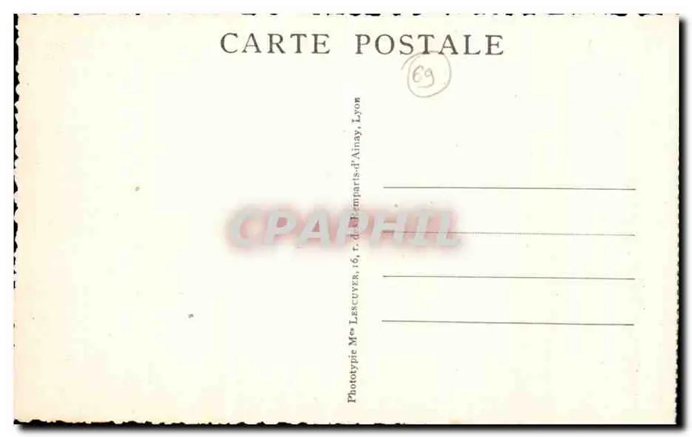 Place Bellecour — Lyon — Lyon Artistique, M. 217 - Verso