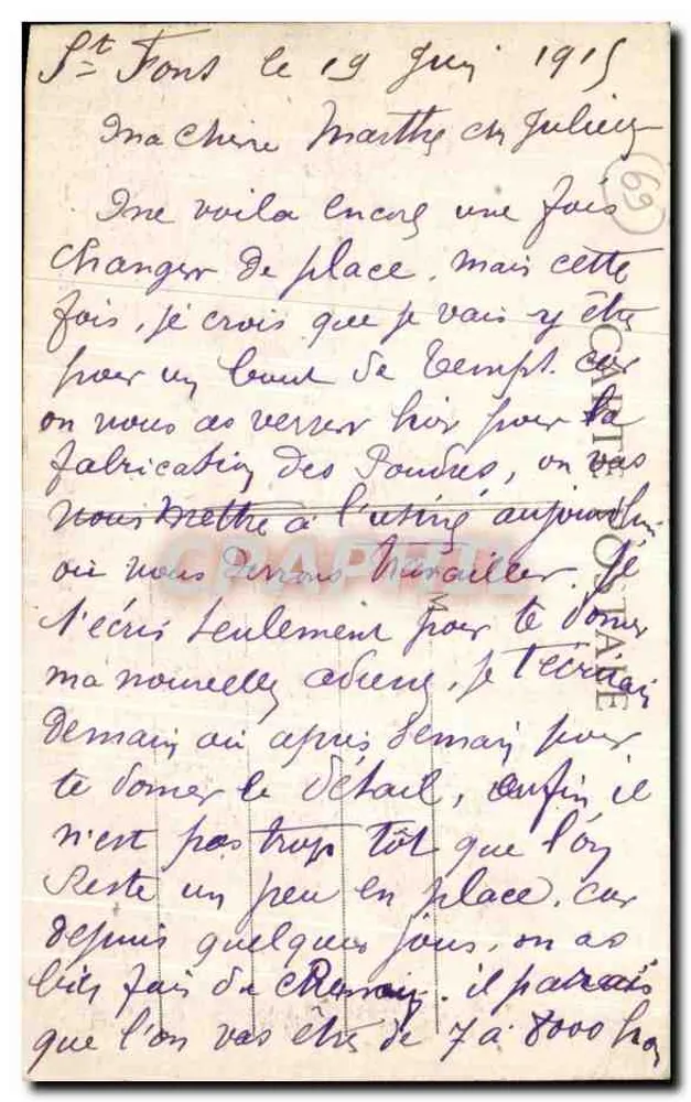 LYON — Pont du Palais de Justice und Fourvière-Hügel — Verlag C. L. B. n° 5505 - Rückseite