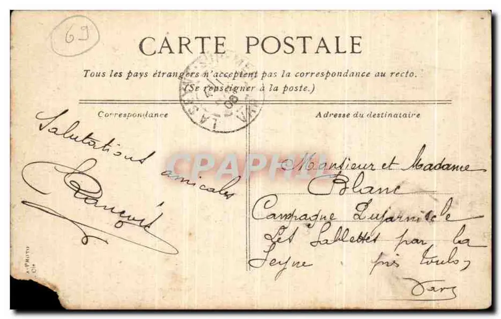 Lyon. La estatua de Luis el Grande — editor L. V. n°30 - Reverso