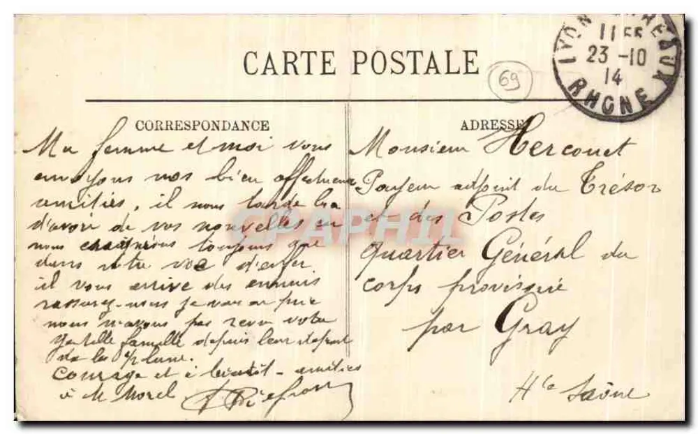 LYON — O Monumento Carnot — LL. n°286 - Verso