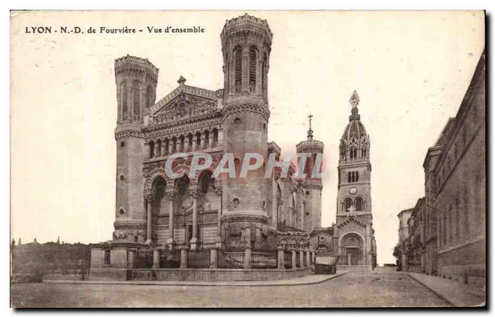 Lyon - Kościół Najświętszej Maryi Panny Fourvière - Ogólny widok - Awers