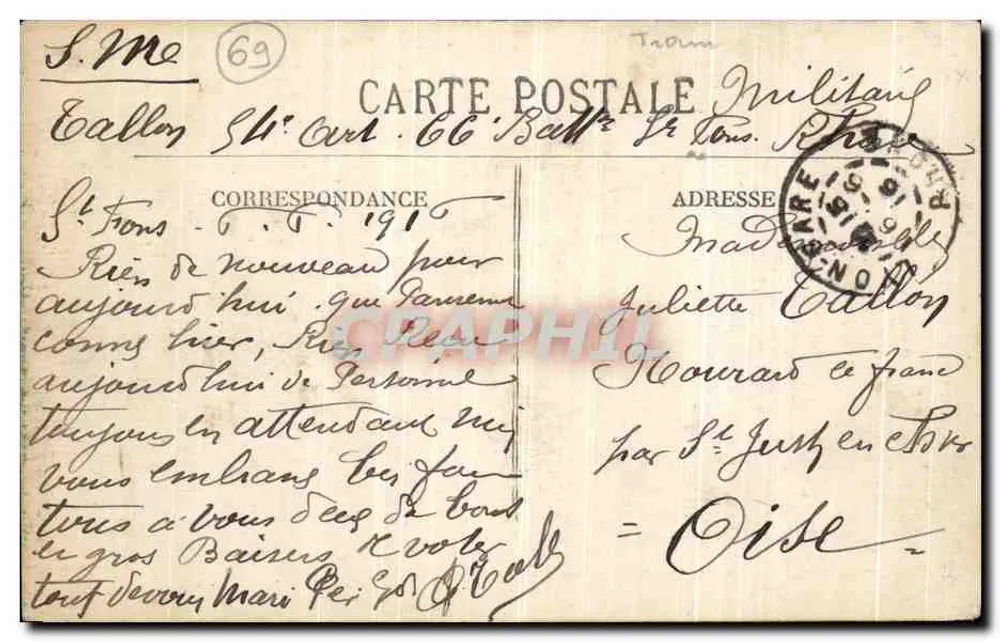 LYON — Pont Lafayette und Coteau de Fourvière — E.R. - Rückseite