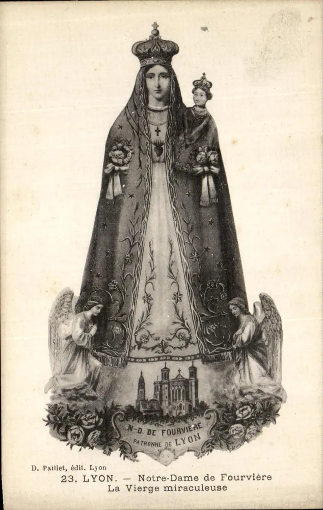 Notre-Dame de Fourvière — Patronin von Lyon — D. Paillet, Verlag Lyon, n°23 - Vorderseite