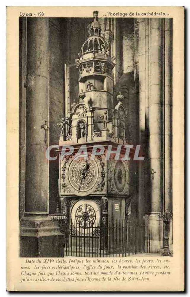 Lyon - 198 — a torre da catedral — Edição J. Cellard - Frente