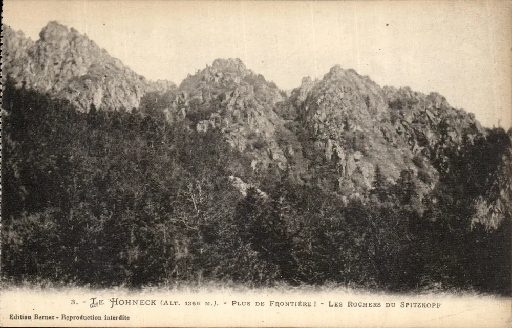 Der Hohneck (alt. 1366 m.) - Keine Grenzen mehr! - Die Felsen des Spitzkopfes - Edition Bernez - Vorderseite
