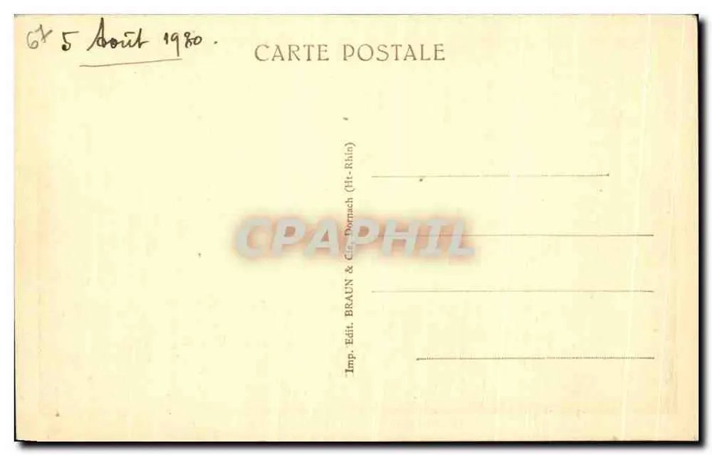 Ballon d'Alsace — O Hotel Stauffer — editor Braun & Cie, Dornach - Verso