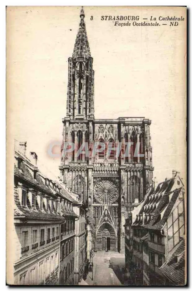 Strasbourg — A Catedral — Fachada Ocidental — ND - Frente