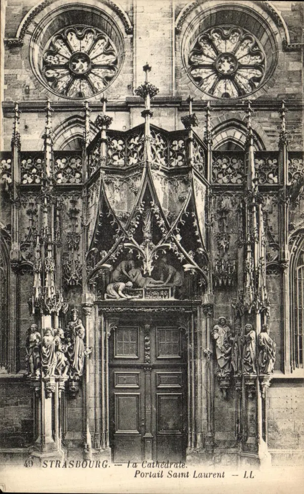 Strasbourg — Die Kathedrale. Portal Saint Laurent — LL - Vorderseite