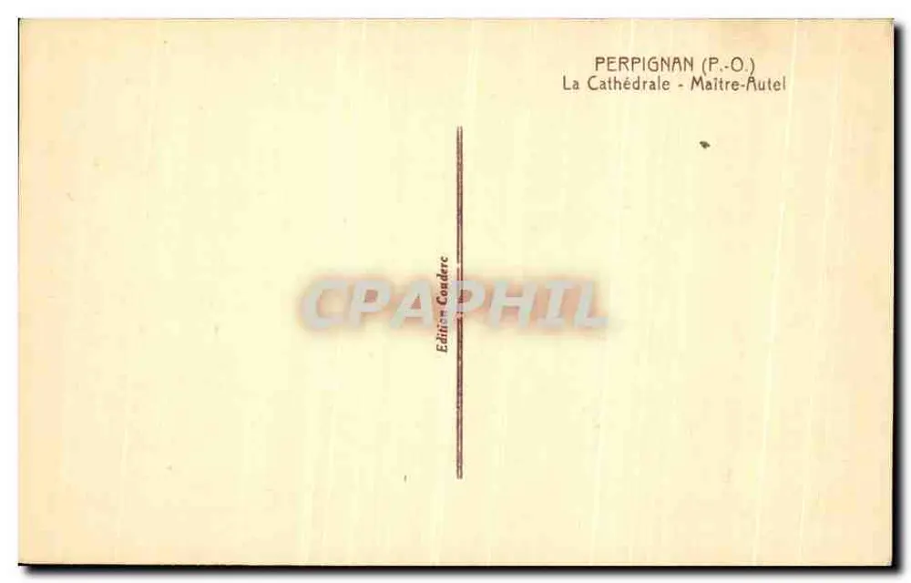 A Catedral - Púlpito Principal — Perpignan (P.-O.) — Edição Conderc - Verso