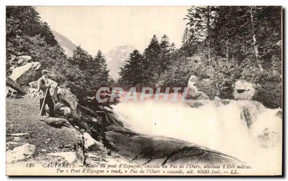 Cauterets — Rota do ponte de Espanha, cascata do Pas de l'Ours, altitude 1350 metros — LL - Frente