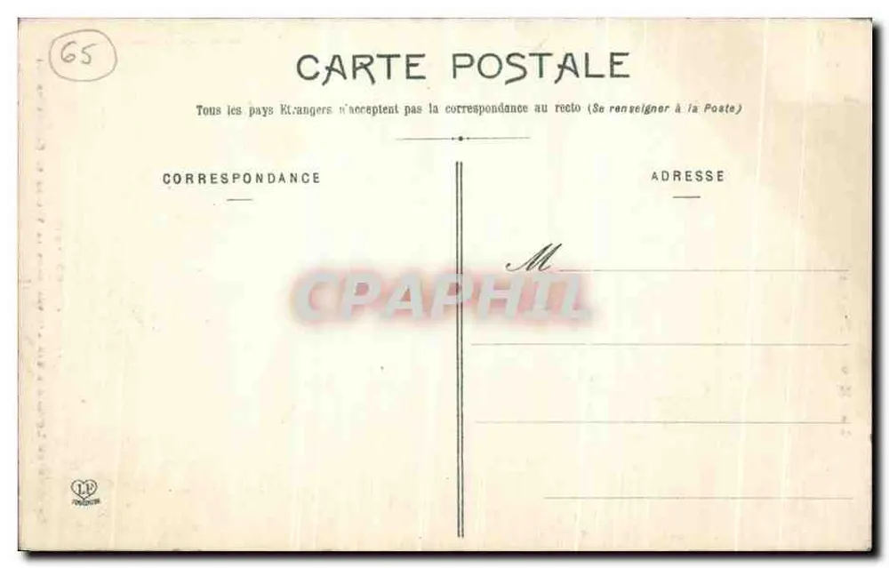 Der Gave de Lutour bei seiner Ankunft in der Cauterets-Tal — Hautes-Pyrénées — Verlag Lutour, Nr. 1080 - Rückseite