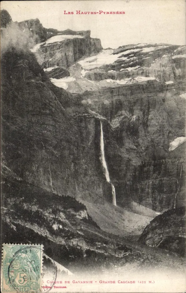 Cirque de Gavarnie - Grande Cascade (422 M.) — Hautes-Pyrénées — Editor: Vitrées Toulouse - Frente