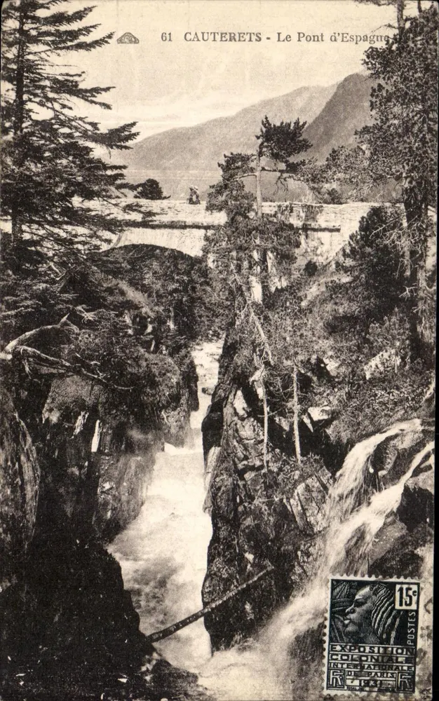 Cauterets — Most Hiszpański — wystawa kolonialna 1931 — wydawca nieznany, nr 61 - Awers