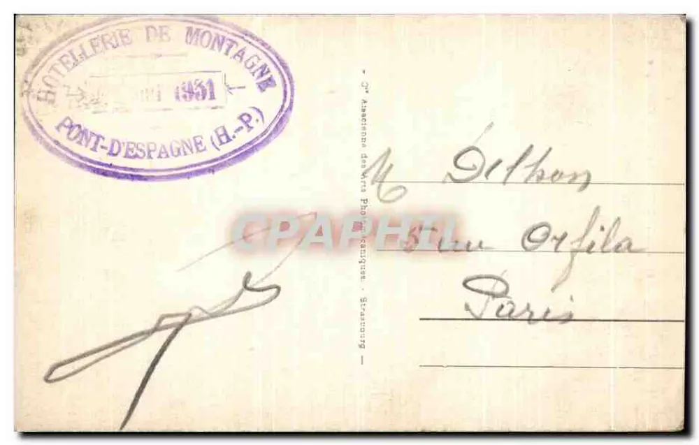 Cauterets — Most Hiszpański — wystawa kolonialna 1931 — wydawca nieznany, nr 61 - Rewers