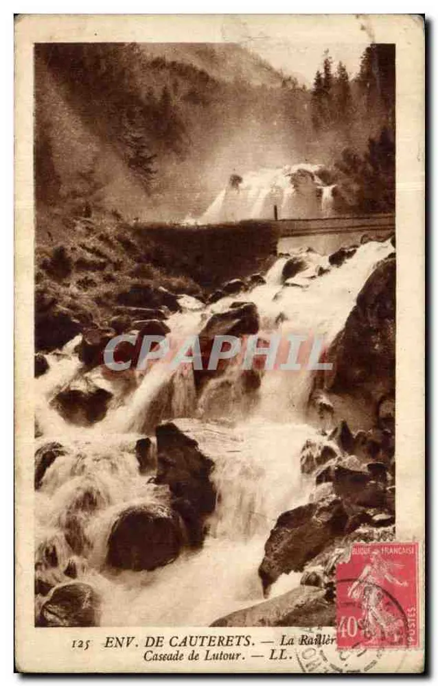 Env. de Cauterets — A Raudière — Editor L.L. n°125 - Frente