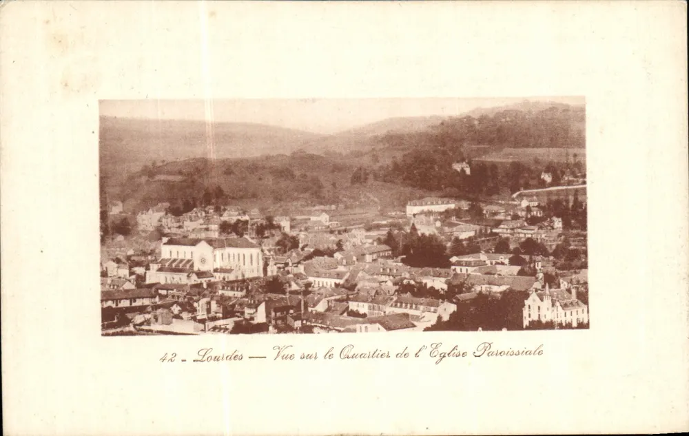 Lourdes — Ansicht des Kirchenviertels — C.C. n°42 - Vorderseite