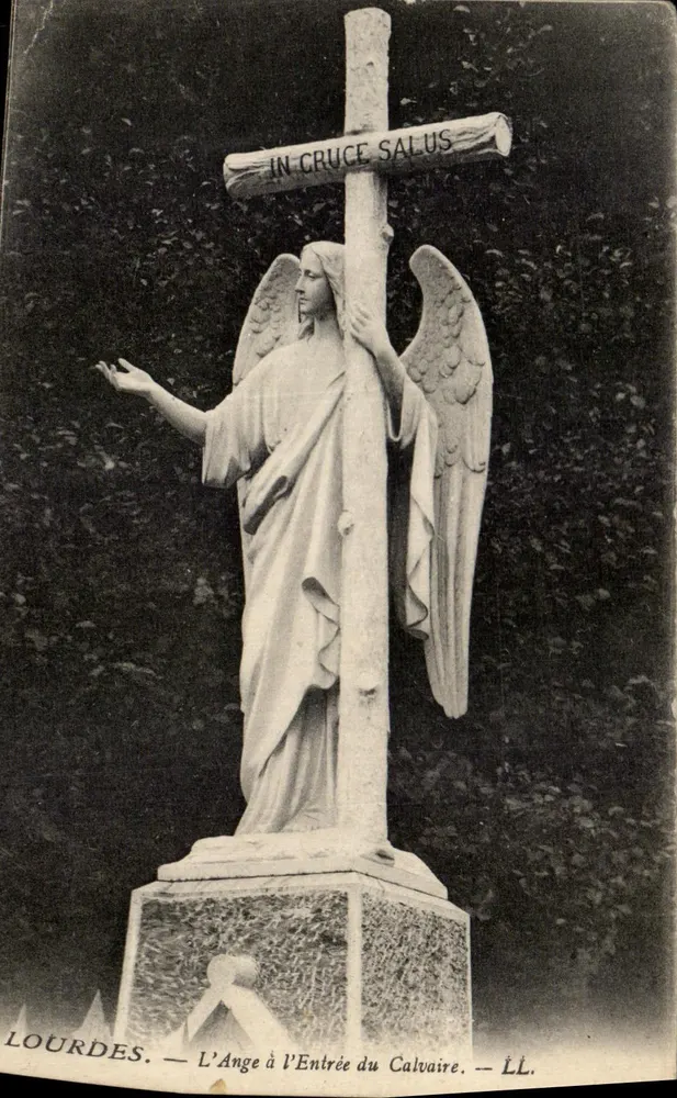 Lourdes — Der Engel am Eingang zum Calvary — LL - Vorderseite
