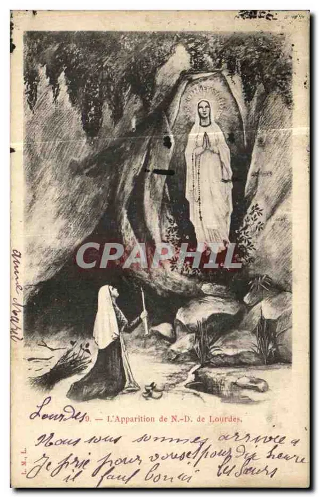 Lourdes — A Aparição da Nossa Senhora de Lourdes — editor L.S.L. - Frente