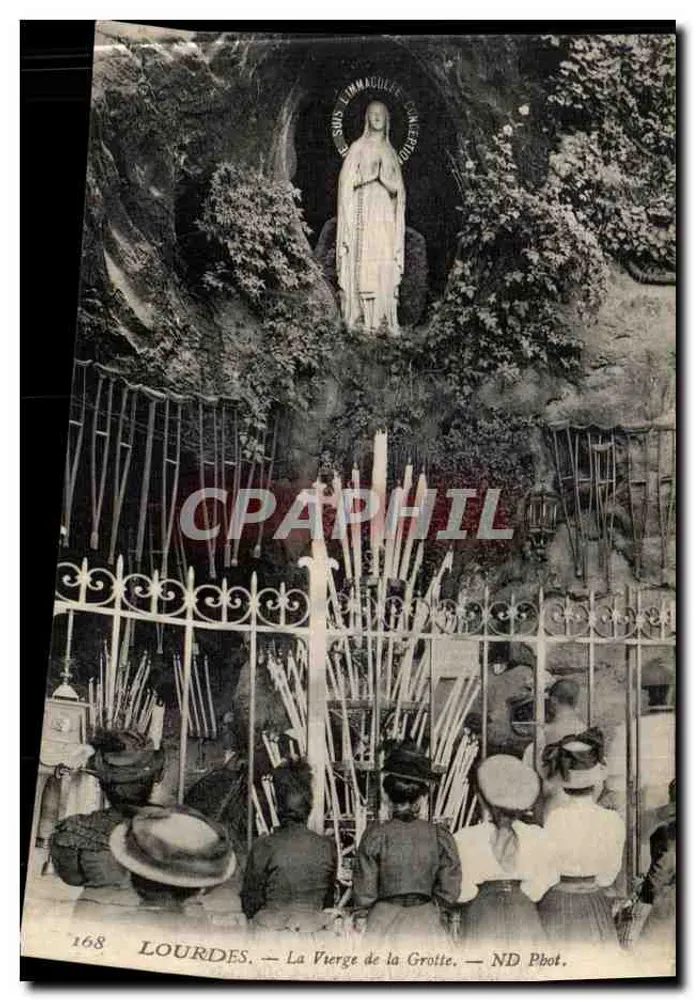 Lourdes — A Virgem da Gruta — ND Phot. - Frente