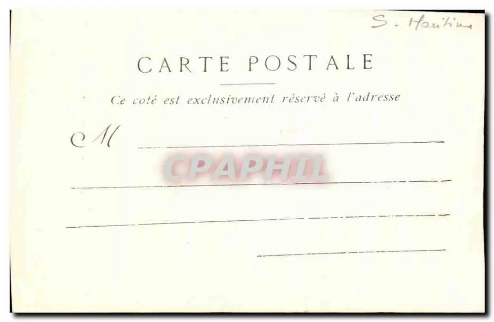 Tréport - A Prefeitura — Coleção A. Martin-Tréport - Verso