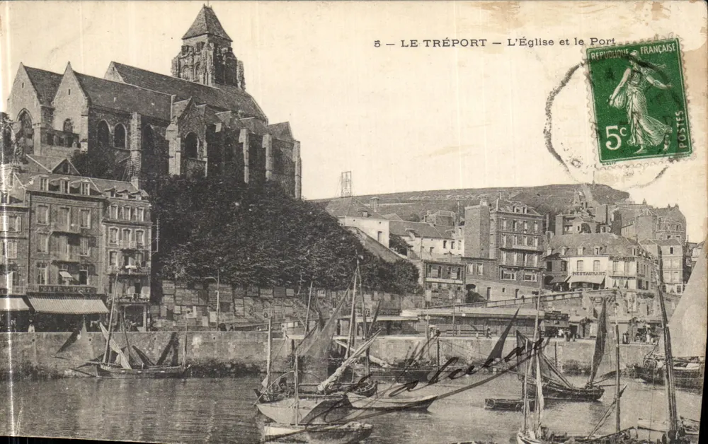 Le Tréport — Die Kirche und der Hafen — Verlag: Placard - Vorderseite