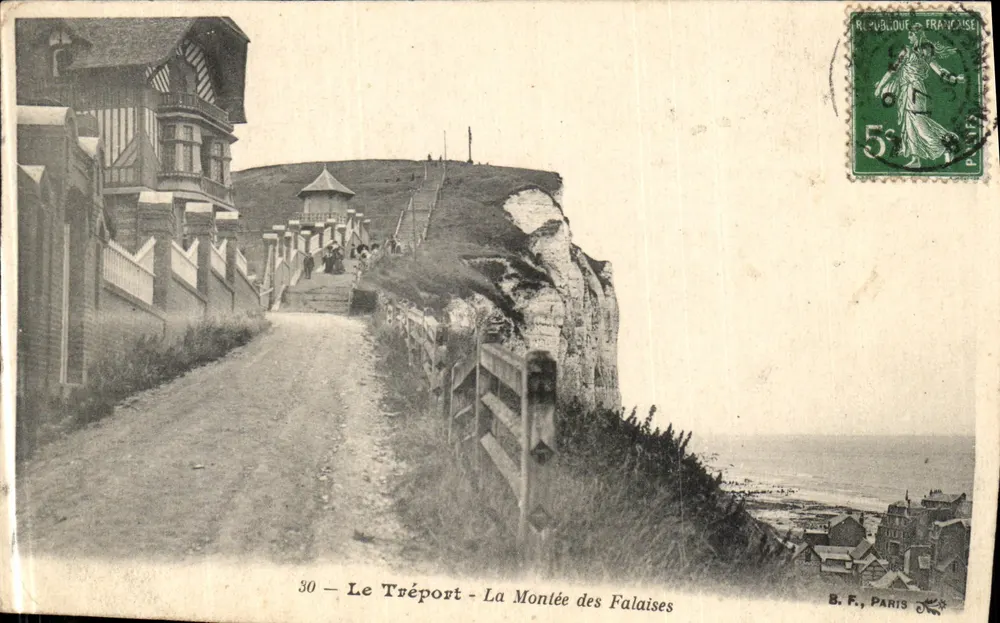 Le Tréport - A Subida das Falésias — B.F., Paris, n°30 - Frente