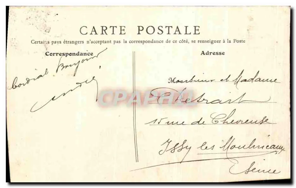 Le Tréport - A Subida das Falésias — B.F., Paris, n°30 - Verso