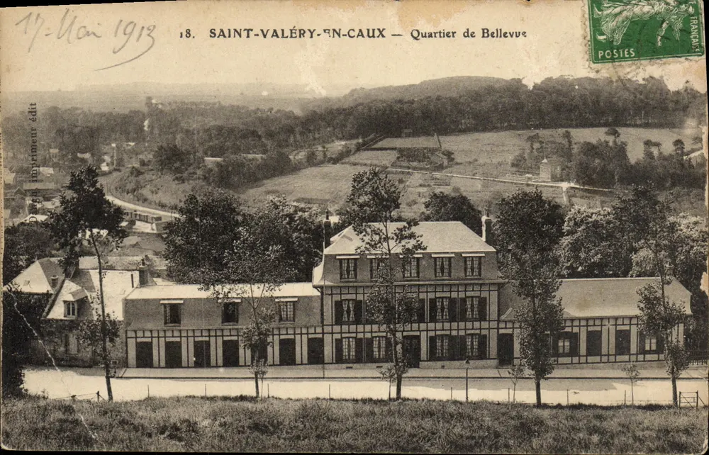 Saint-Valéry-n-Caux — Quartier de Bellevue — éditeur : G. P. Imprimeur édit. - Frente