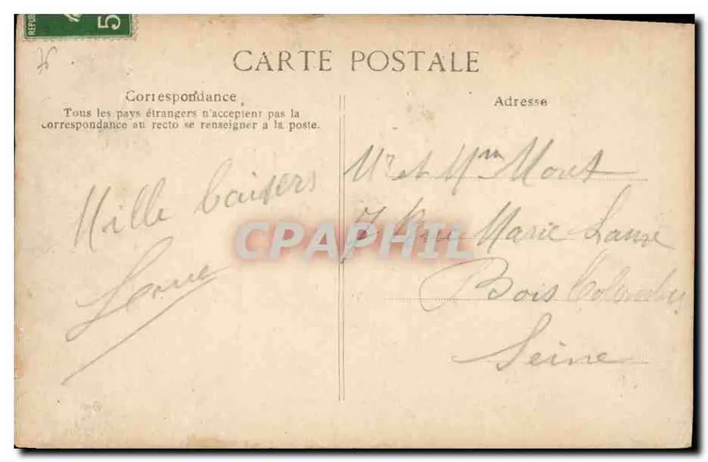 Saint-Valéry-n-Caux — Quartier de Bellevue — éditeur : G. P. Imprimeur édit. - Verso