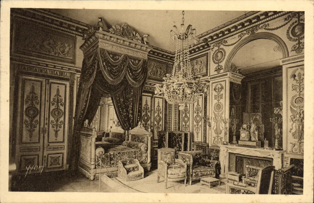 Schlafzimmer von Napoleon I. — Schloss Fontainebleau — Kunstausgabe YVON - Vorderseite