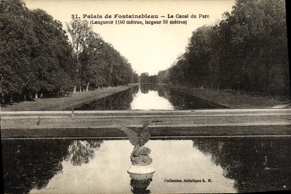 Schloss Fontainebleau — Der Parkkanal — Kunstkollektion L. M. - Vorderseite