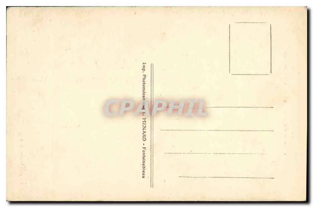 Die Verkäuferin der Liebe — Schloss Fontainebleau — Photo-Mechanischer Druck TRENAND - Rückseite