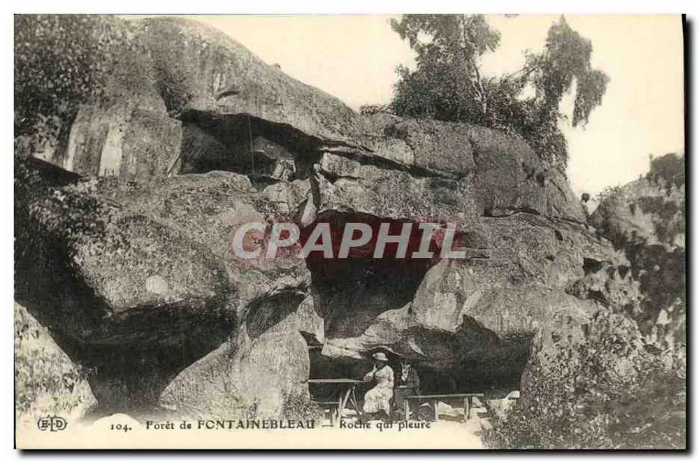 Floresta de Fontainebleau — Rocha que chora — Editor E.P.D. n°104 - Frente