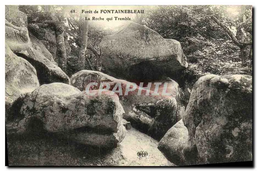 Wald von FONTAINEBLEAU — Die zitternde Felsen — n° 68 - Vorderseite