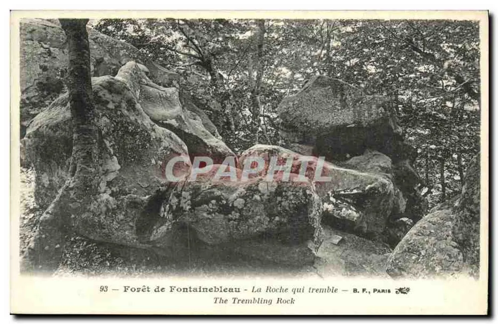Wald von Fontainebleau - Die zitternde Felsen — B. F., Paris - Vorderseite