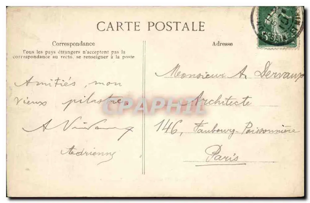 Floresta de Fontainebleau — Rocher d'Apremont — E.D. n°44 - Verso