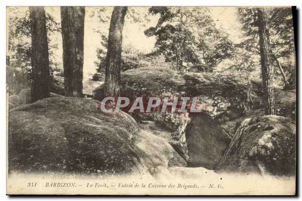 Barbizon — Die Wald — Eingang zur Höhle der Räuber — N. G. - Vorderseite