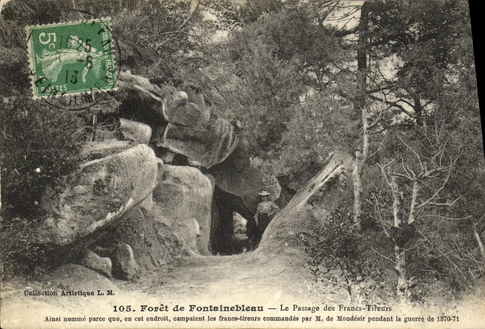 Wald von Fontainebleau — Der Durchgang der Schützen während des Krieges 1870-71 - Vorderseite