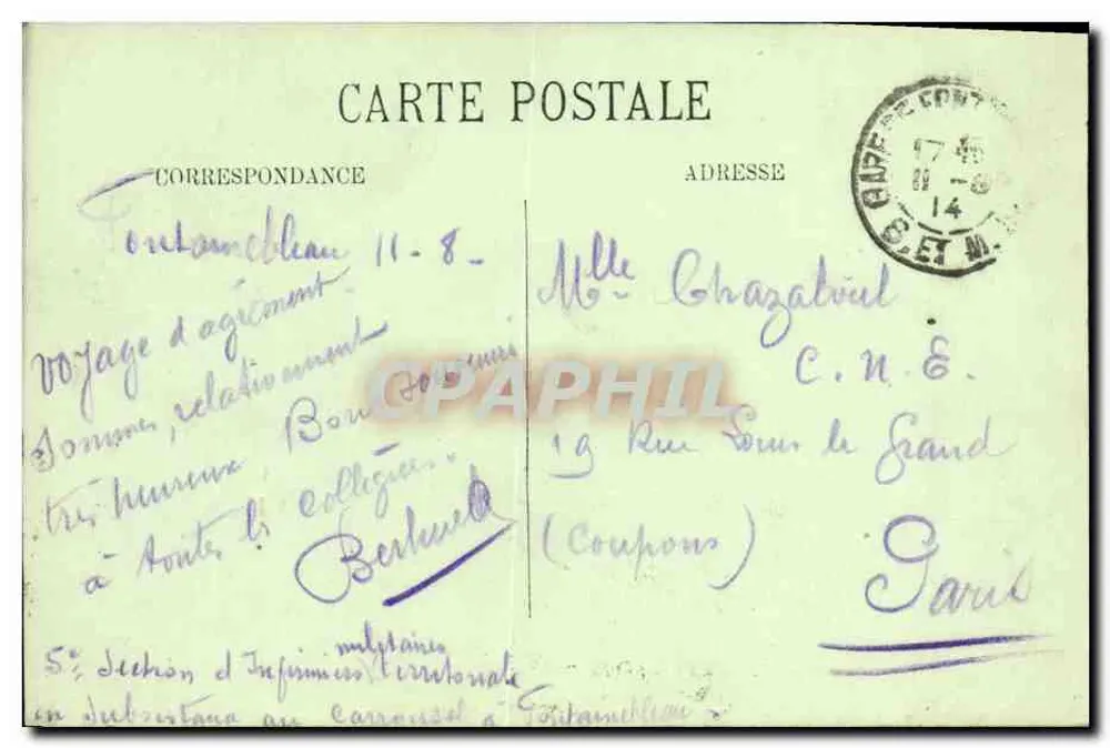 Fontainebleau — Die Forêt — La Roche qui pleure — LL. — Nr. 132 - Rückseite
