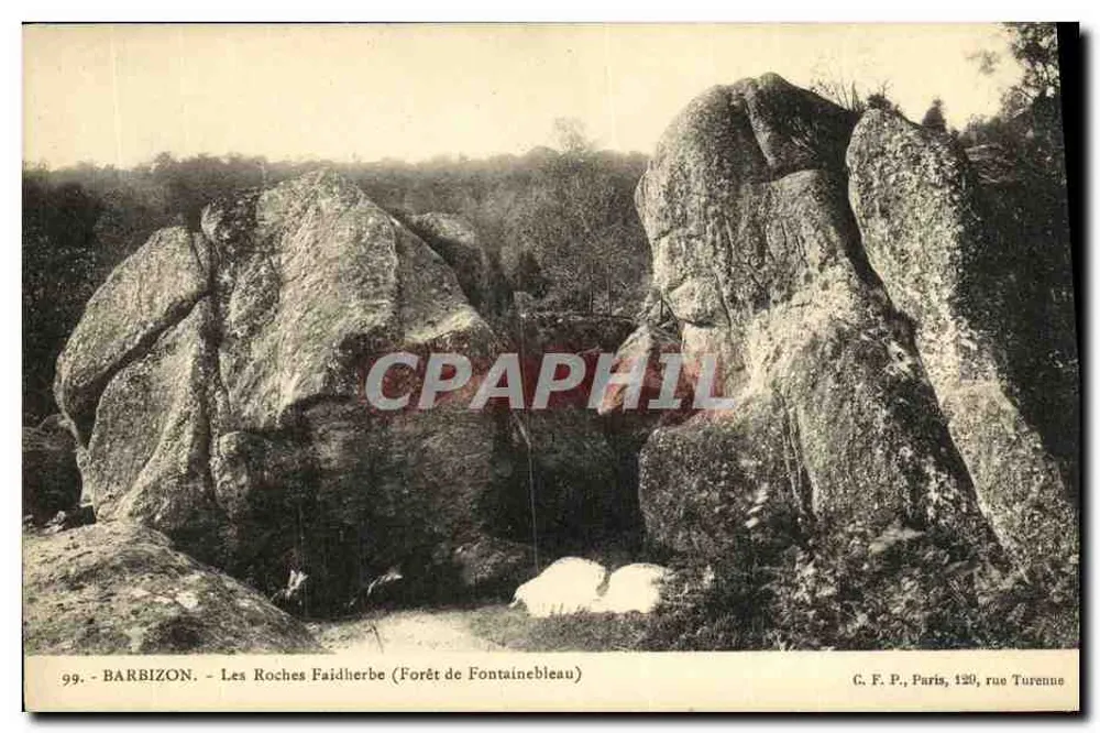 Barbizon - Les Roches Faidherbe (Forêt de Fontainebleau) — C.F.P., Paris, 120 rue Turenne, n°99 - Frente