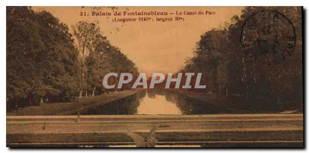 Schloss Fontainebleau — Der Parkkanal — Verlag HÉNARD - Vorderseite