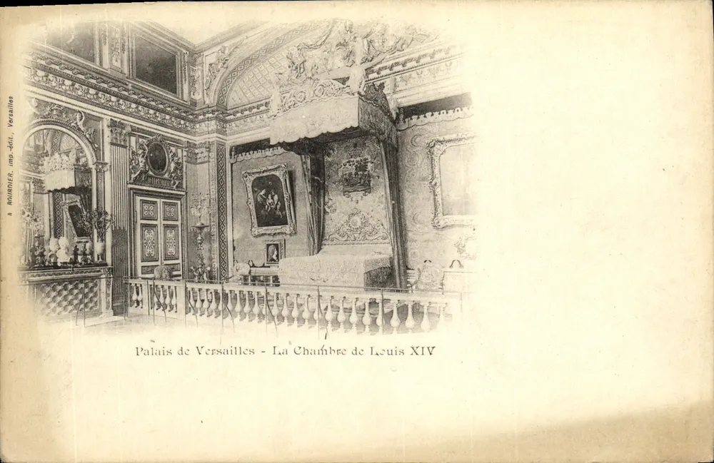 Palácio de Versailles - A Sala de Luís XIV — editor A. BOURDIER, Versailles - Frente